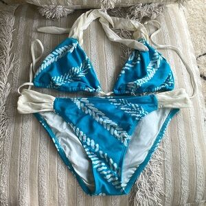 L*space blue and white bikini